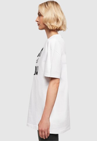 Merchcode Shirt 'Bloom and grow' in Weiß