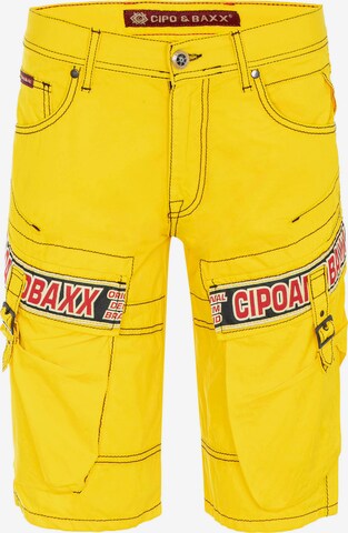 CIPO & BAXX Regular Pants in Yellow: front