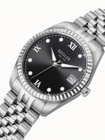 Régler - Reloj analógico 'Régler Liberté Steel Silver - Black' en plata
