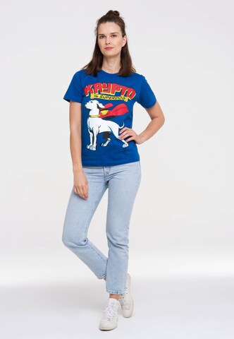 LOGOSHIRT Shirt 'DC Comics – Krypto the Superdog' in Blue
