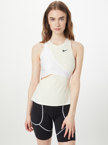 NIKE Sports Top in White: front