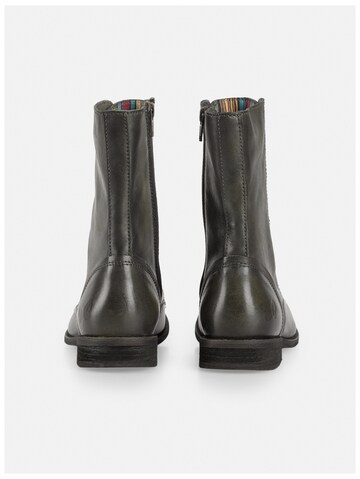 Felmini Wide Fit Lace-Up Ankle Boots in Green