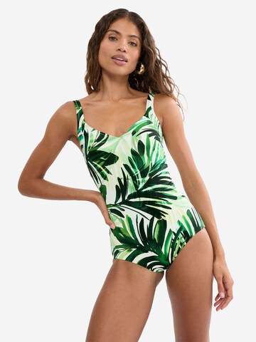 TRIUMPH Badpak ' Red Label Summer Palm ' in Groen: voorkant