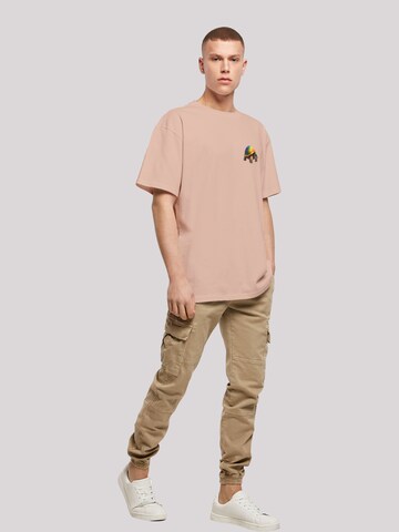 T-Shirt 'Rainbow Turtle' F4NT4STIC en rose
