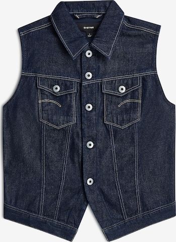 G-STAR Jacket - 'Pitched Hem Slim Vest' in Blau: Vorderseite