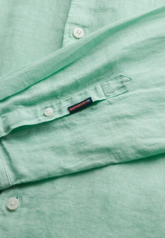 Superdry Regular fit Button Up Shirt 'Vacation' in Green