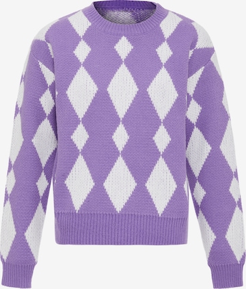 Pull-over FENIA en violet : devant