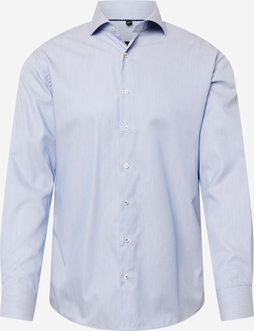 ETERNA Regular fit Button Up Shirt 'City' in Blue: front