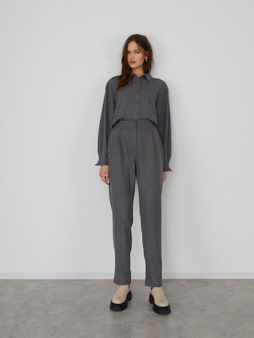 LeGer by Lena Gercke Regular Pleat-Front Pants 'Patricia' in Grey: front