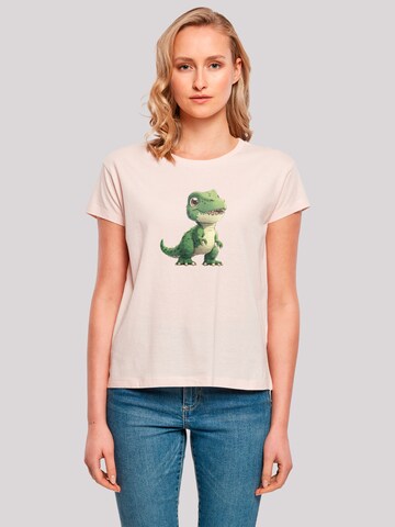 T-shirt 'Süßer grüner Dino' F4NT4STIC en rose : devant