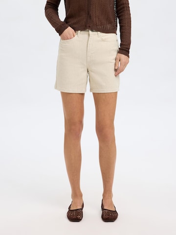 SELECTED FEMME Regular Jeans in Wit: voorkant