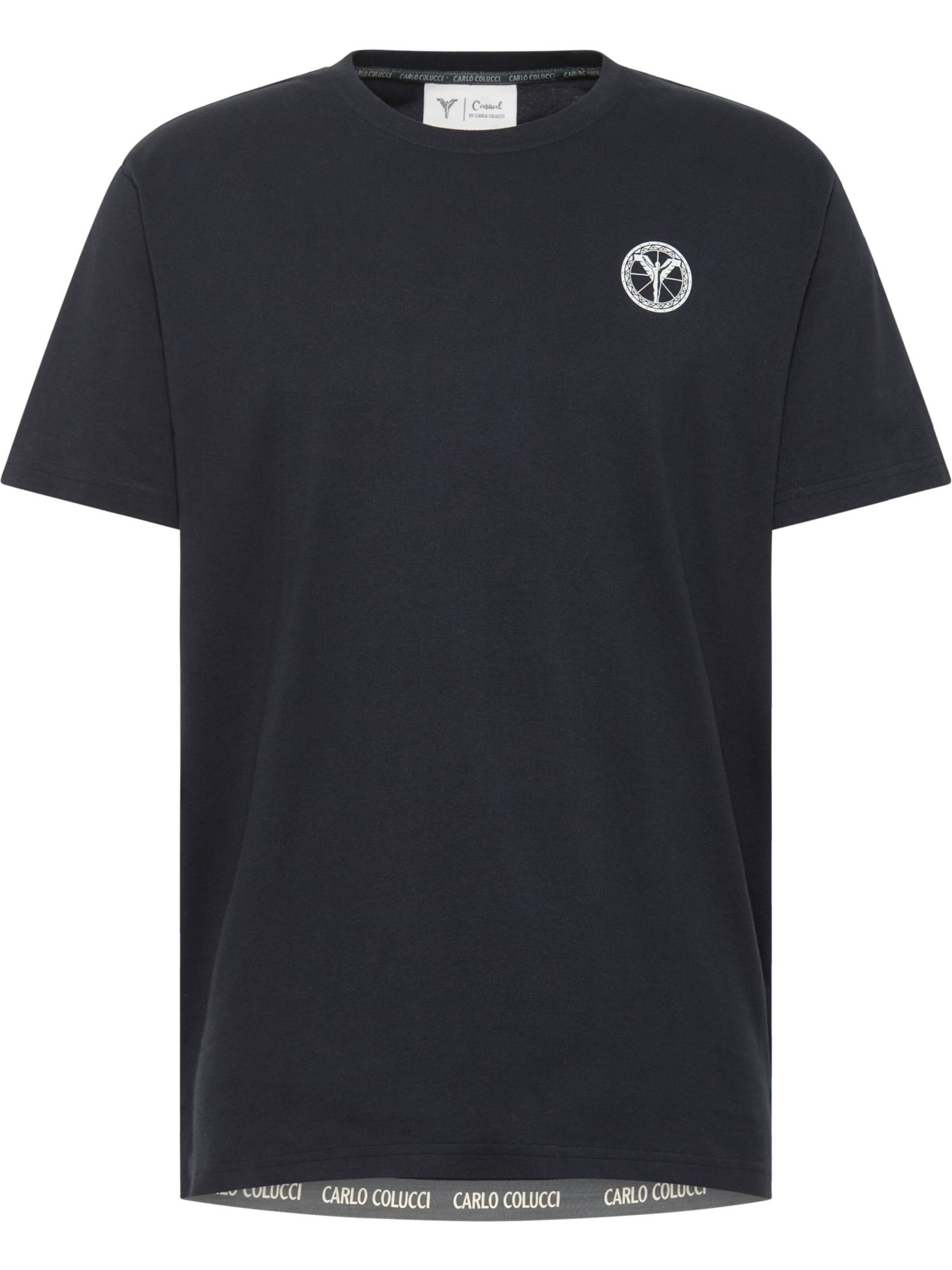 T-Shirt 'Demitri' Carlo Colucci en bleu : devant