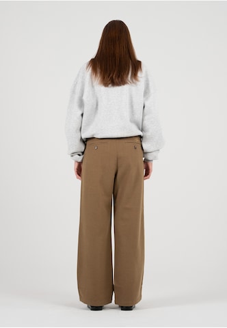 Wide leg Pantaloni con pieghe di Prohibited in marrone