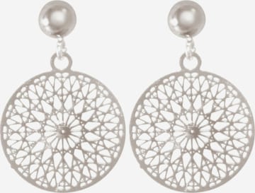 Gemshine Earrings 'Yoga Mandala' in Silver: front