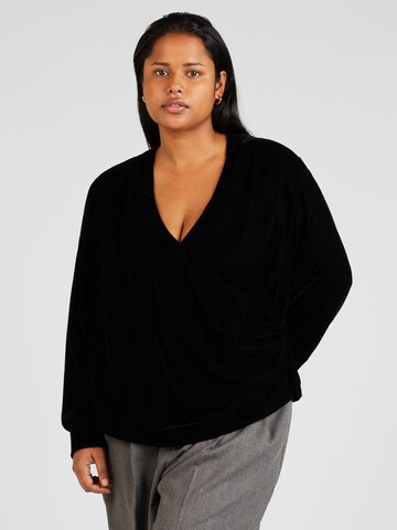 Lauren Ralph Lauren Plus Μπλούζα 'CILFETTE' σε μαύρο: μπροστά