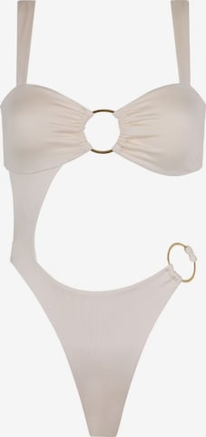 Acuarela Brand - Bandeau Traje de baño 'Sirena' en blanco: frente