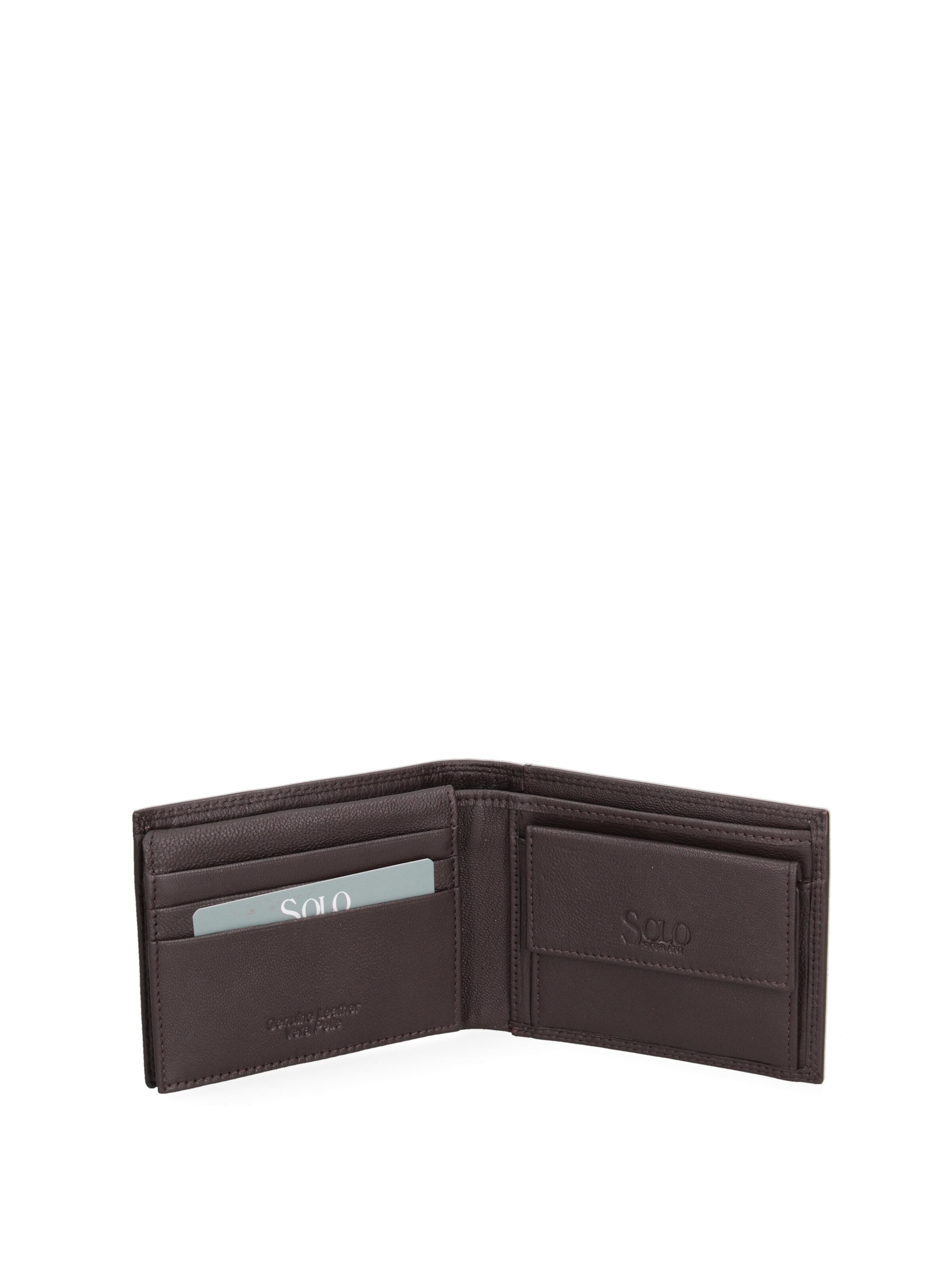 Portamonete 'Portafoglio Uomo Vera Pelle - Solo Soprani Slim Compatto 12x9,5 cm' di Solo Soprani in marrone