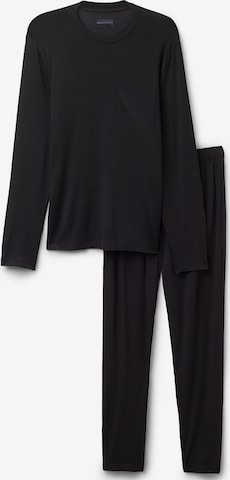 IUMAN Pyjama lang in Schwarz: Vorderseite