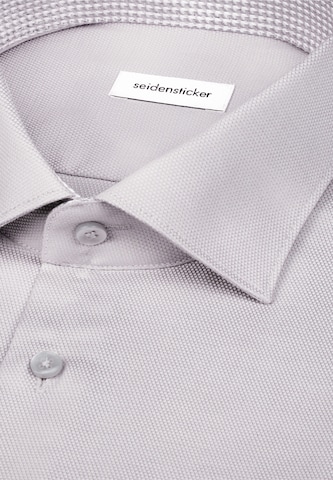 SEIDENSTICKER Slim fit Business shirt in Grey