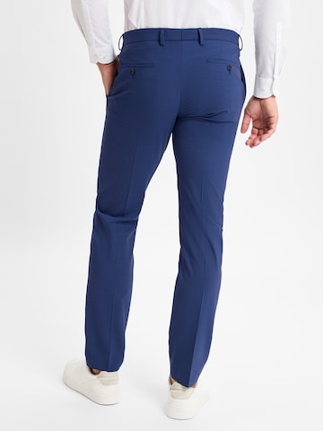 Finshley & Harding Regular Pleated Pants ' Mitch ' in Blue