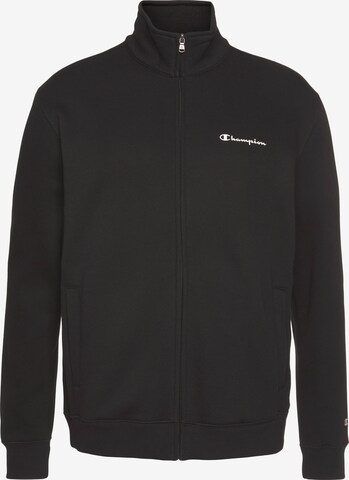 Champion Authentic Athletic Apparel Zip-Up Hoodie in Black: front