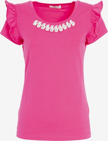 Influencer T-Shirt 'Precious Fancy' in Pink: predná strana