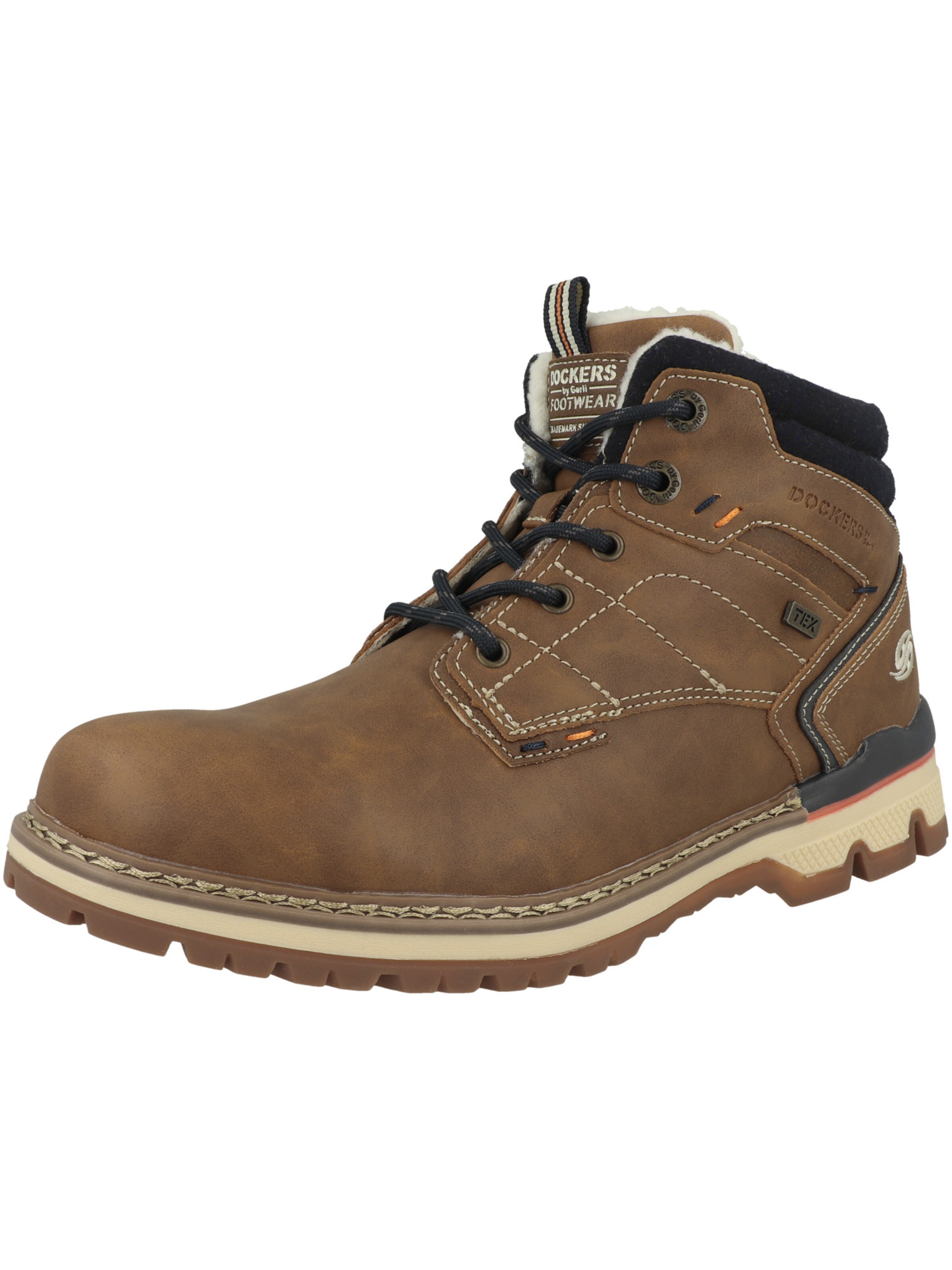 Boots stringati di Dockers by Gerli in marrone: frontale