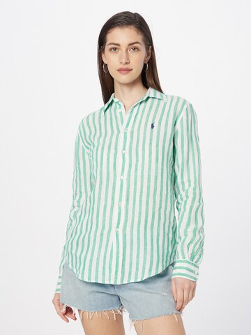 Bluză de la Polo Ralph Lauren pe verde: față