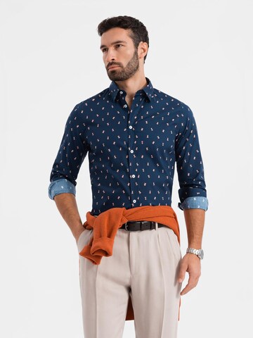 Ombre Regular fit Button Up Shirt in Blue