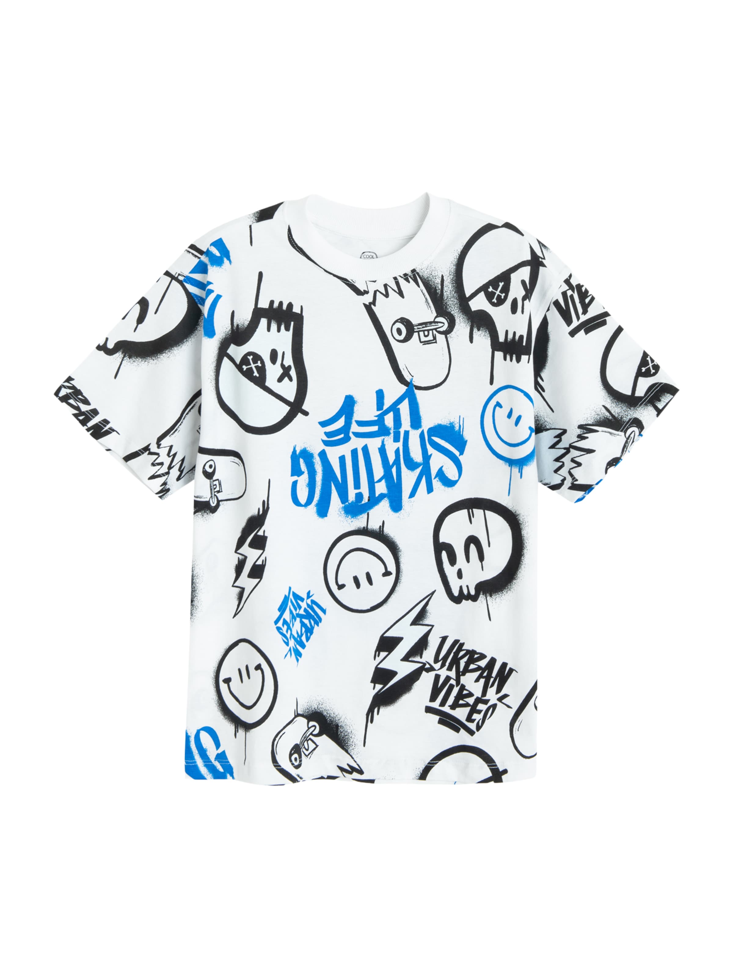 T-Shirt Cool Club en blanc : devant