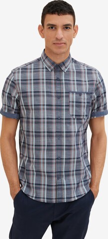 TOM TAILOR Regular fit Button Up Shirt in Blue: front