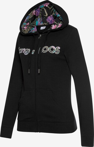 KangaROOS Zip-Up Hoodie in Black