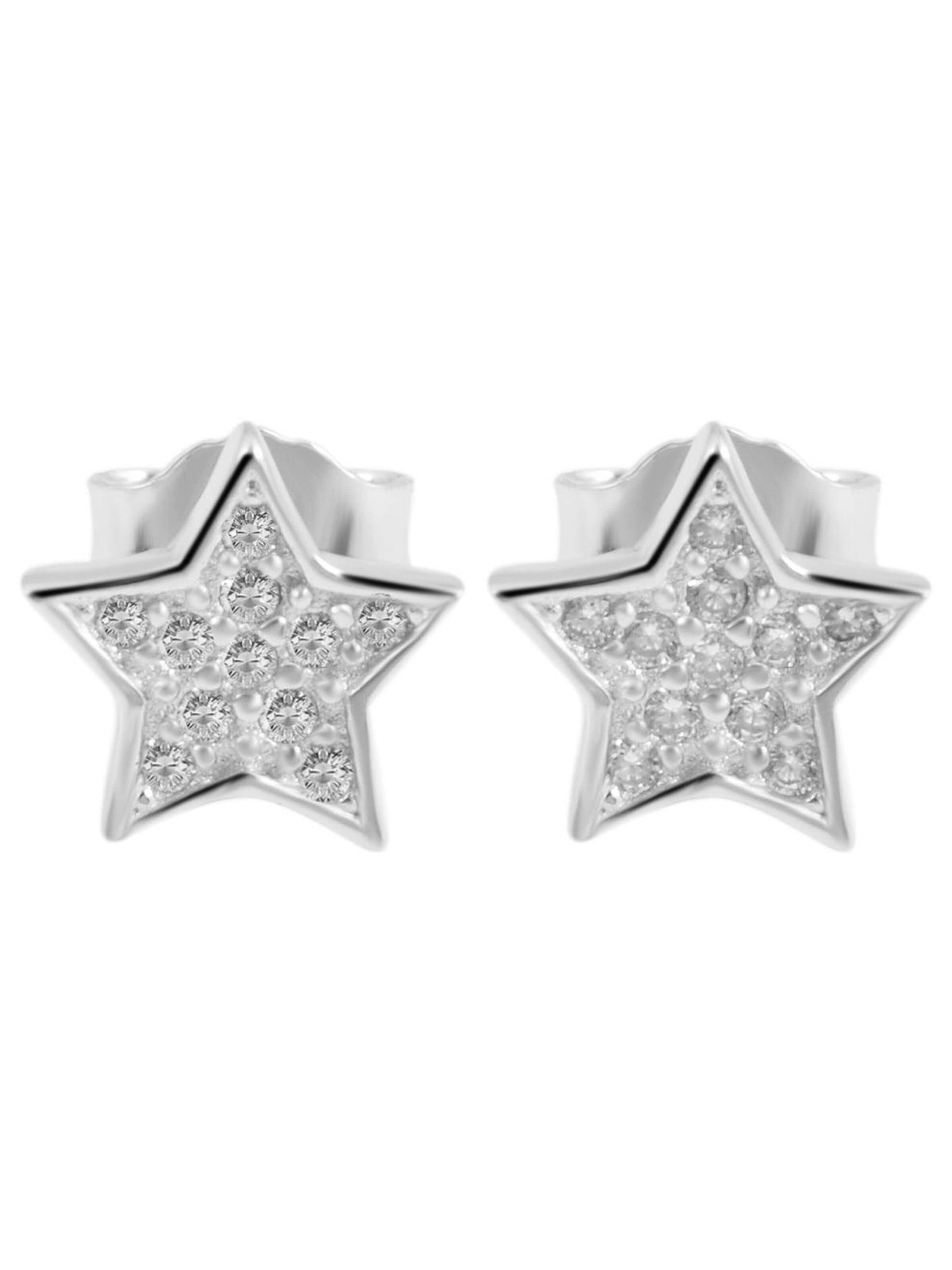 Akzent Ohrringe 'Stina, 925 Sterlingsilber, langlebig'‌‌ in Silber: Vorderseite