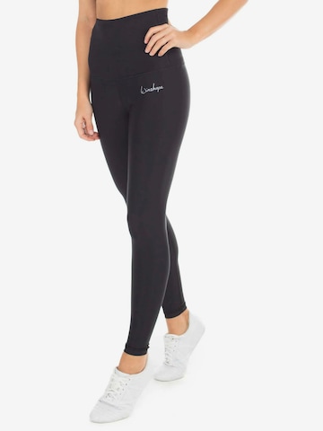 Winshape Slimfit Športne hlače 'Hwl102' | črna barva: sprednja stran