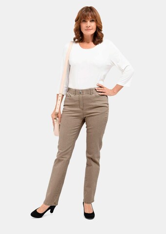 Goldner Regular Jeans 'MARTHA' in Beige