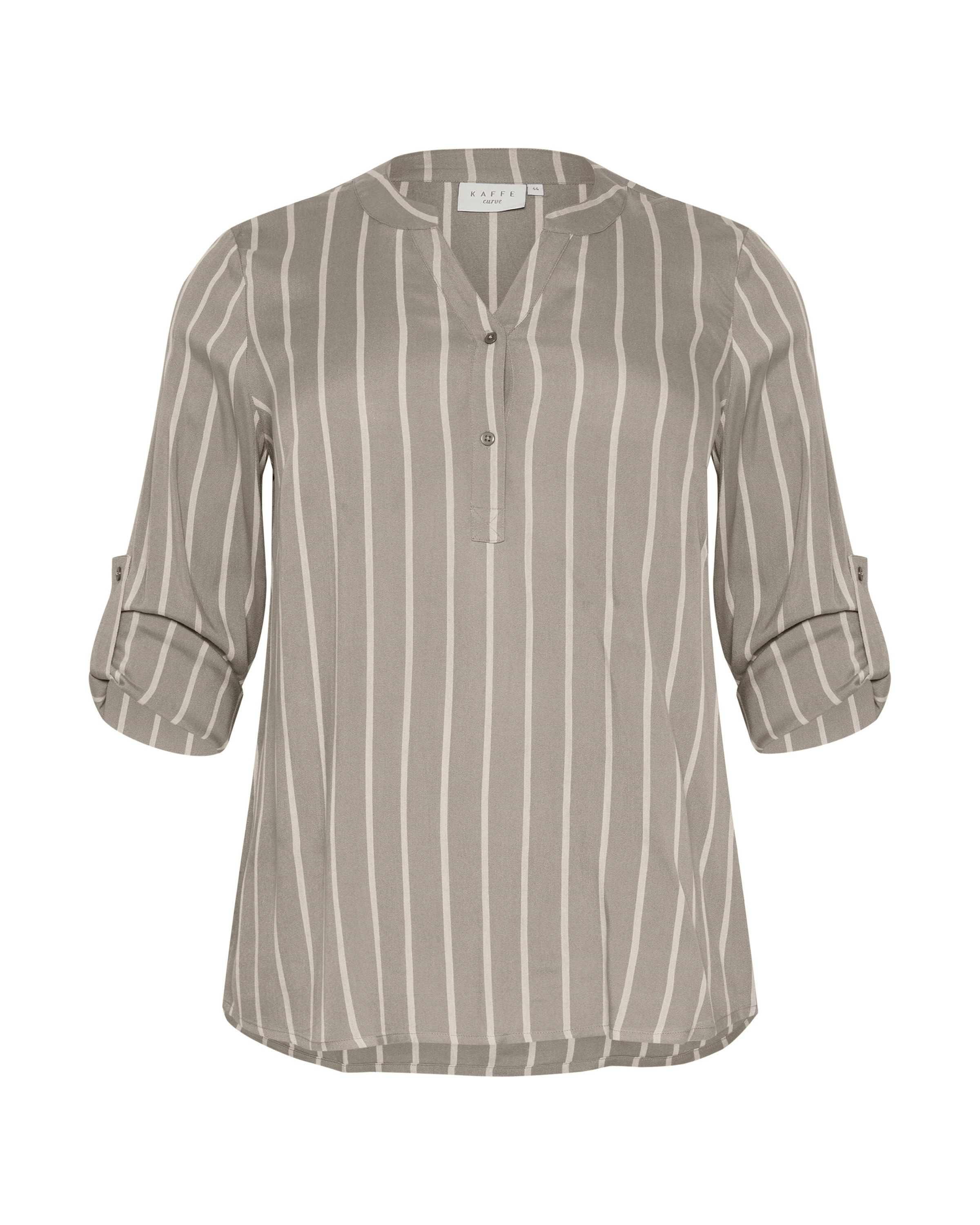 KAFFE CURVE Pluus 'KC Sida', värv hall: eest vaates