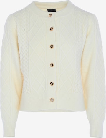 DreiMaster Klassik Knit Cardigan in White: front