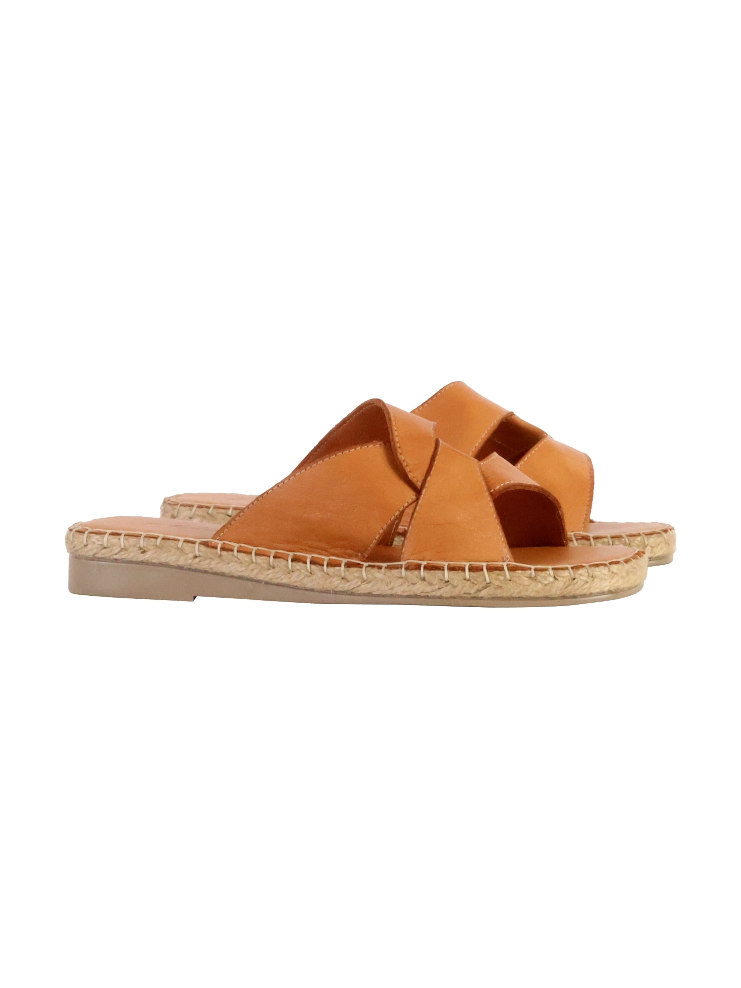 Sandales 'Flache Sandale aus TDF-Leder Alénoa' The Divine Factory en or