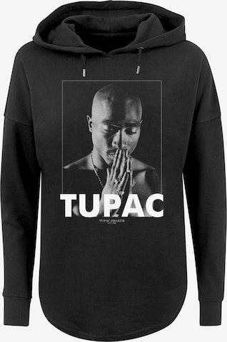 F4NT4STIC Sweatshirt 'Tupac Shakur Praying' in Zwart: voorkant