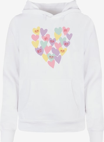 ABSOLUTE CULT Sweatshirt 'Mother's Day - Candy Hearts' in Weiß: predná strana