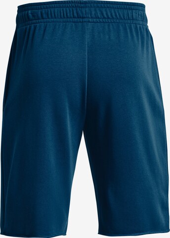 UNDER ARMOUR Regular Workout Pants 'Rival Terry' in Blue