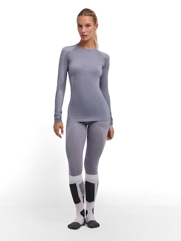 FALKE Wool-Tech Light Round Neck Long sleeve Shirt in Grau
