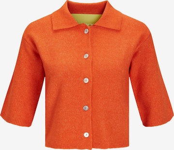 Geacă tricotată de la JJXX pe portocaliu: față
