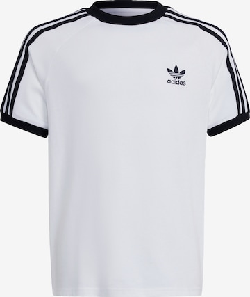 balta ADIDAS ORIGINALS Marškinėliai 'Adicolor': priekis