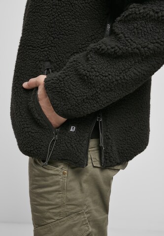 Brandit Fleece jas 'Teddyfleece Worker' in Zwart