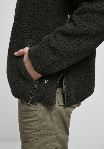Brandit Fleece Jacket 'Teddyfleece Worker' in Black