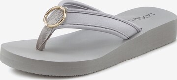 LASCANA T-Bar Sandals in Grey: front