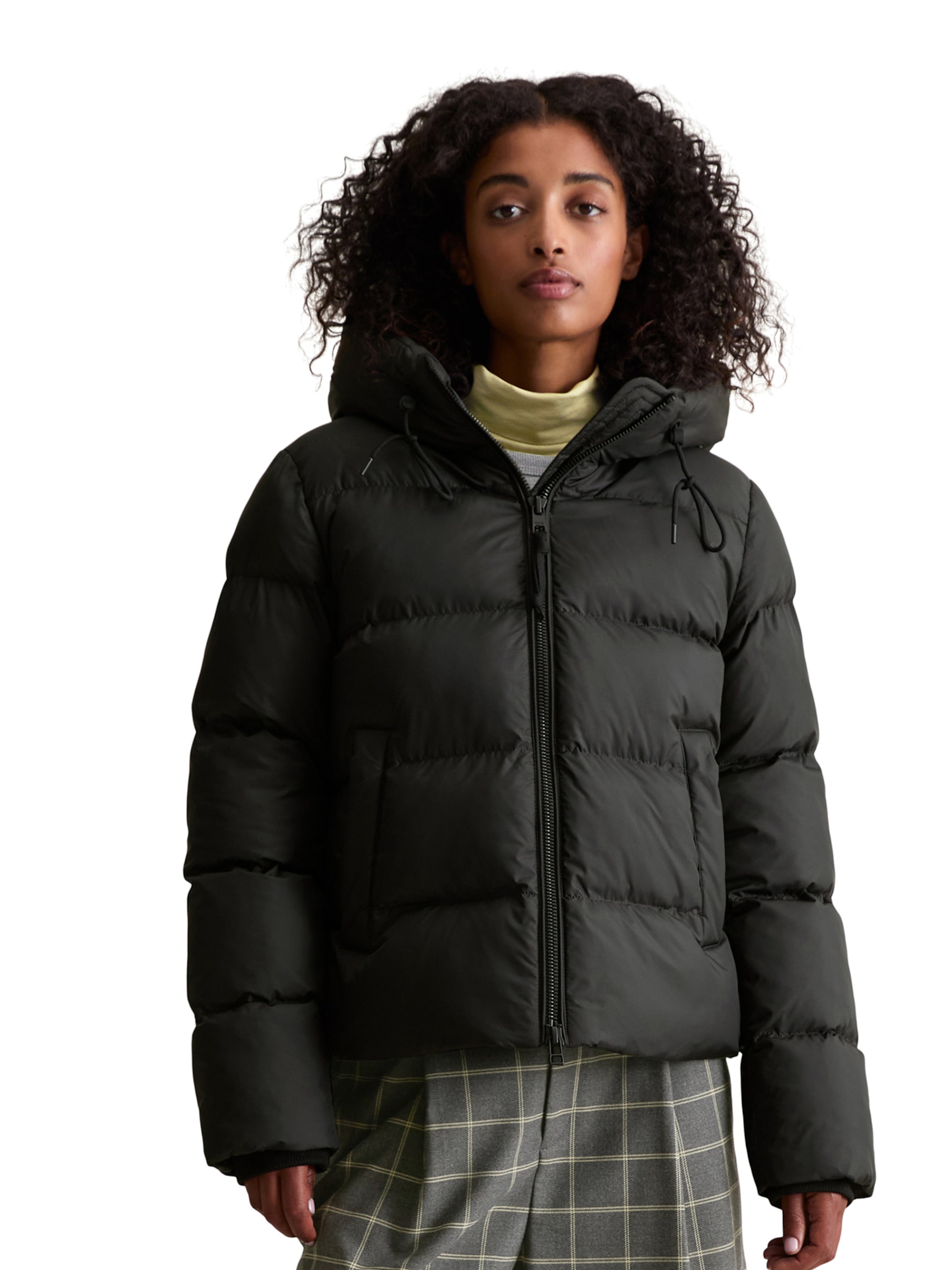 Marc O'Polo DENIM Winterjas in Zwart: voorkant