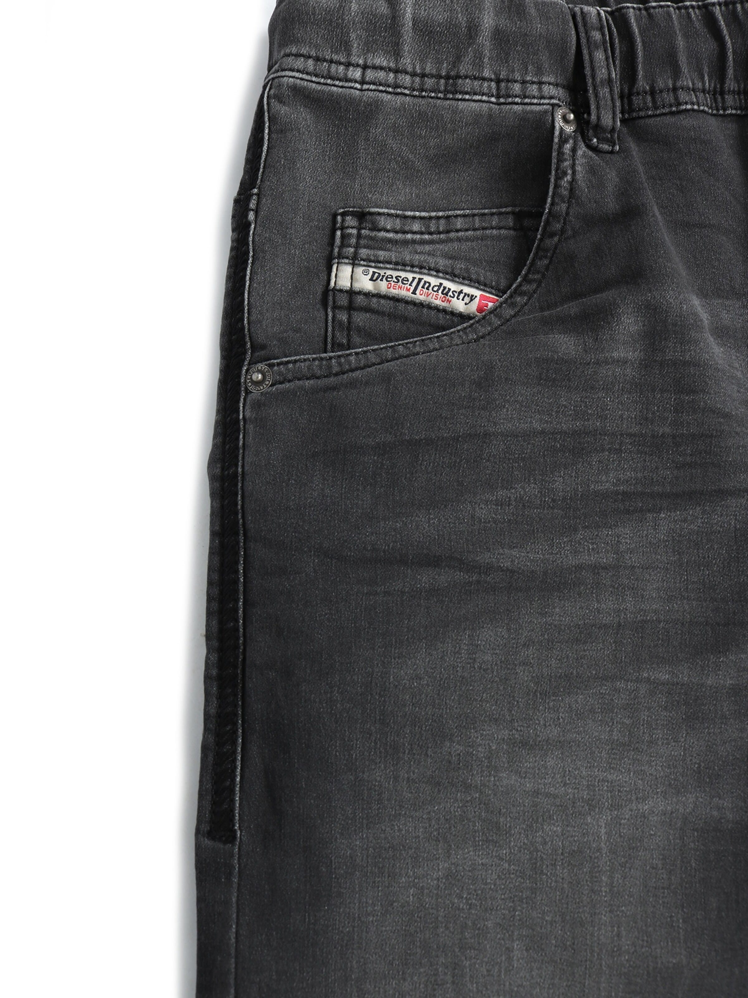 DIESEL Zwężany krój Jeansy '2030 D-KROOLEY JOGGJEANS Superstretch & Supersoft' w kolorze szary