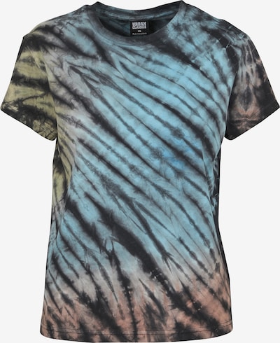 Urban Classics T-shirt 'Tie Dye Boyfriend' en bleu / jaune / gris / violet / orange / rose / noir, Vue avec produit